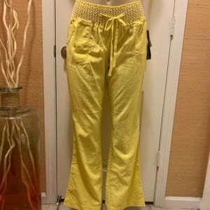 ❤️Rewash❤️ bright yellow linen pants